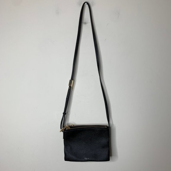 Aritzia Auxiliary Calisch Crossbody Bag Shoulder Purse Clutch Embossed Black - Picture 8 of 16